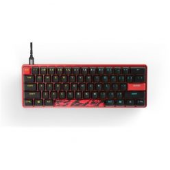   Steelseries Apex 9 Mini Faze Clan Edition  USB-C angol gaming Linear OptiPoint Optical mechanikus billentyűzet piros-fek