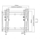 Equip TV Fali konzol - 650408 (23"-43", dönthető, Max.: 35kg, fekete)