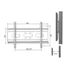 Harmantrade P14L 37"-65" monitor TV fali tartó fekete