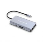 Conceptronic Notebook Dokkoló - DONN20G (USB-C to HDMI/VGA/USB-C PD/USB 3.0/SD/TF/GbE/AUX)