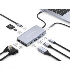 Conceptronic Notebook Dokkoló - DONN20G (USB-C to HDMI/VGA/USB-C PD/USB 3.0/SD/TF/GbE/AUX)