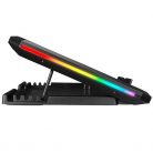 Rampage Notebook Hűtőpad 17"-ig - AD-RC12 GAMEZONE (2*12cm venti, 100rpm, RGB LED) Fekete