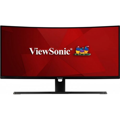 ViewSonic Monitor 34" - VX3418-2KPC (VA, 21:9, 3440x1440, 1ms, 300cd/m2, 144Hz, HDMI, DP, VESA, SPK, fekete, ívelt)