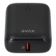 AVAX PB105B MINI PD/Type-C 20W gyorstöltő Powerbank 10.000mAh, fekete