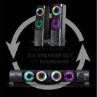 Advance Hangszóró - SOUNDPHONICS RGB 6W RMS (2.0, 3,5mm Jack, RGB, fekete)