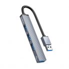 Orico USB3.0 Hub - AH-A13-GY (4 port, Bemenet: USB-A, Kimenet: 1xUSB-A3.0+3xUSB-A2.0, szürke)