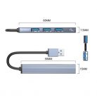 Orico USB3.0 Hub - AH-A13-GY (4 port, Bemenet: USB-A, Kimenet: 1xUSB-A3.0+3xUSB-A2.0, szürke)