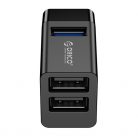 Orico USB3.0 Hub - MINI-U32-BK/8/ (3 port, Bemenet: USB-A, Kimenet: 1xUSB-A3.0+2xUSB-A2.0,  fekete)