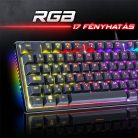 Spirit of Gamer Billentyűzet Mechanikus - XPERT K250 (105 gomb, SOG red, RGB LED,USB, anti-ghosting, fekete, magyar)