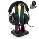 Spirit of Gamer Fejhallgató állvány - SENTINEL (4xUSB2.0, kábelvezetés, csúszásmentes talp, 11 RGB preset)