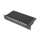 Lanberg Patch panel 12 port 1U 10" CAT.6 árnyékolt, fekete