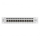 Lanberg Patch panel 12 port 1U 10" CAT.6 árnyékolt, szürke