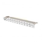 Lanberg Üres patch panel 48 port 1U 19" FTP, árnyékolt, tehermentesítővel, szürke