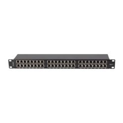   Lanberg Patch panel 48 port 1U 19" CAT.5e FTP, árnyékolt, fekete