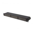 Lanberg Patch panel 48 port 1U 19" CAT.5e FTP, árnyékolt, fekete