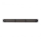 Lanberg Patch panel 48 port 1U 19" CAT.5e FTP, árnyékolt, fekete