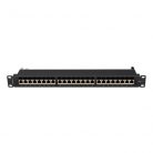 Lanberg Patch panel 24 port 1U 19" CAT.7 FTP, fekete