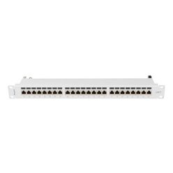 Lanberg Patch panel 24 port 1U 19" CAT.7 FTP, szürke