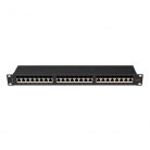 Lanberg Patch panel 24 port 1U 19" CAT.6a FTP, fekete