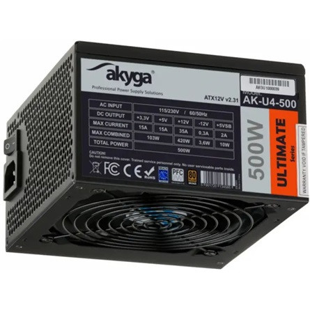 Akyga Ultimate AK-U4-500 ATX desktop tápegység 500W 80+ Bronze BOX