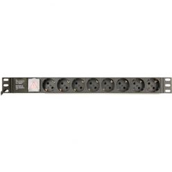   Gembird EG-PDU-014 1U 8db villásdugó CEE 7/7 (EU) rack elosztó PDU 3m fekete