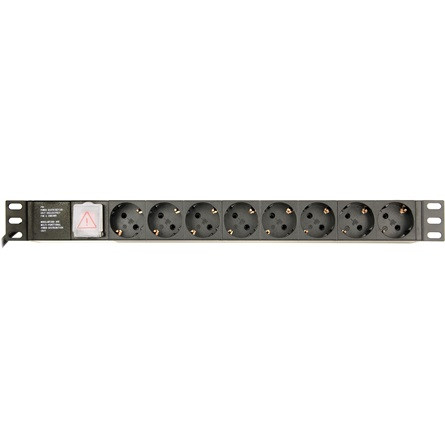 Gembird EG-PDU-014 1U 8db villásdugó CEE 7/7 (EU) rack elosztó PDU 3m fekete