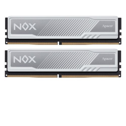 Apacer Memória Desktop - 16GB KIT DDR4 NOX (2x8GB, 3200MHz, CL16, 1.35V, hűtőbordás, fehér)