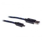 Snakebyte PS4 USB Charge Cable - 3m hosszú fonott töltőkábel