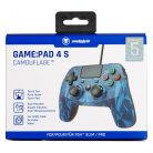 Snakebyte PS4 GamePad 4 S - vezetékes kontroller - kék terepmintás