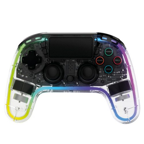 Snakebyte PS4 GamePad RGB 4 - vezeték nélküli kontroller - átlátszó