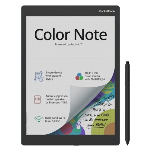 POCKETBOOK e-Reader PB1041-1-WW COLOR Note szürke (10,3" E-Ink Kaleido, 1,5GHz,32GB,4000mAh,WIFI, BT, Android12)