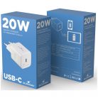 Bluestork Telefon töltő - PW-NB-20-C (USB-C, 20W, fehér)