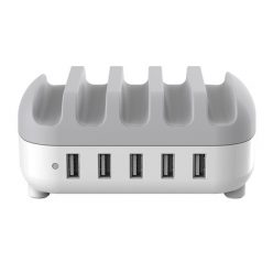   ORICO Töltő állomás - DUK-5P-EU-WH (5x USB-A, 5V2.4A x5, 40W, fehér)