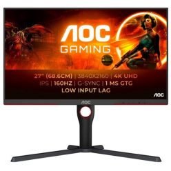   AOC 27" U27G3X/BK Adaptive Sync/G-Sync 4K UHD PIVOT - IPS LED - 160Hz | 3 év garancia |