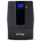 NJOY Szünetmentes  800VA - Horus Plus 800 (2 Schuko, line-interaktív, RJ11 védelem, USB, szoftver, LCD kijelző, fekete)