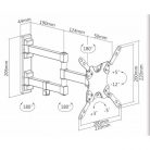 SBOX LCD-223 13"-42" dönthető, forgatható fali konzol