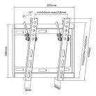 SBOX PLB-3422T 23"-42" dönthető fali konzol - Fekete