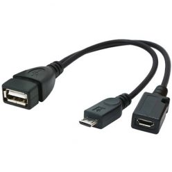   Gembird USB-A 2.0 -> USB-B 2.0 micro F/M adatkábel 0.15m fekete OTG