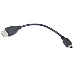   Gembird USB-A 2.0 -> USB-B 2.0 mini F/M adatkábel 0.15m fekete